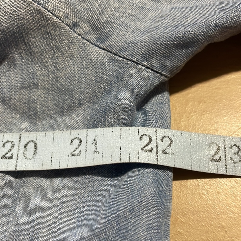 Billy T Cold Shoulder Button Down Back Denim Dress - image 8